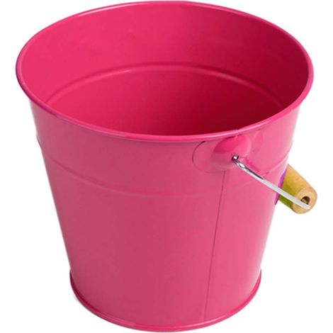 Esschert Design Kindereimer Pink Ø 16,6 cm 1,65 Liter Volumen aus Metall