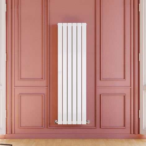 ELEGANT 1600x456mm White Vertical Radiator Double Flat Panel Designer Radiator Central Heating (1/8)