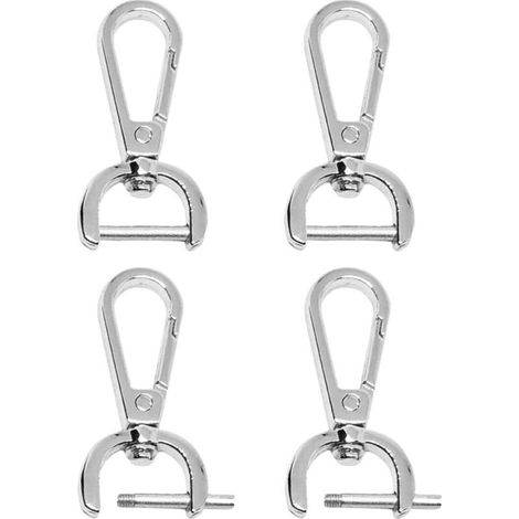 4 moschettoni girevoli per borse, accessori per borse da lavoro, tracolle fai-da-te e intercambiabili, per aggiungere un tocco pratico ed elegante a borse e altri accessori