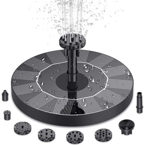 Fontaine solaire, fontaine solaire extérieure pour le jardin, pompes solaires avec 1. (1/4)