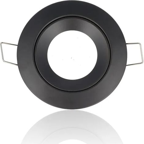 Porta faretto rotondo da incasso diam.79mm, GU10, Nero (Gamma Lusso) (1/5)
