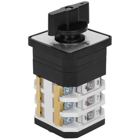 Interrupteur Rotatif Électrique Universel LW12D‑16YH3/3 16A 4 Positions 220V‑380V pour Commutateur Cam (1/5)
