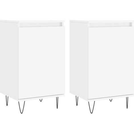 Aparador buffet cómoda armario mueble organizador cocina salón salón juego de 2 40 x 35 x 70 cm madera contrachapada negra 020036659