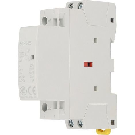 Haushalts-Wechselstromschütz für DIN-Schiene, 2-polig, 25 A, 220 V/230 V, 2 Schließer, 50/60 Hz (1/5)
