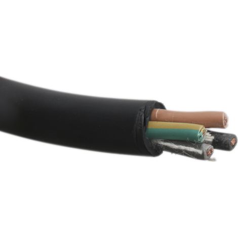 Câble d'alimentation RS PRO 4G4 mm², gaine CPE Noir, Retardant à la flamme, 50m ( Prix pour Bobine de 50 Mètres )