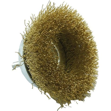 Brosse Coupe 75mm Laiton Sur Tige T6 Blister - Tivoly
