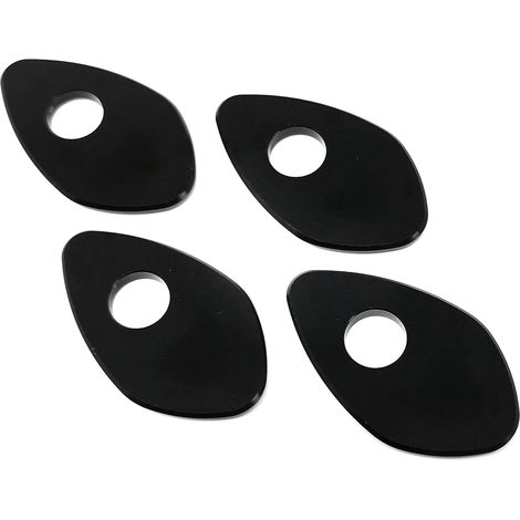 1 Set Plaques adaptatrices CNC Aluminium Noir 45mm Pour Clignotants Moto Honda CB CBR