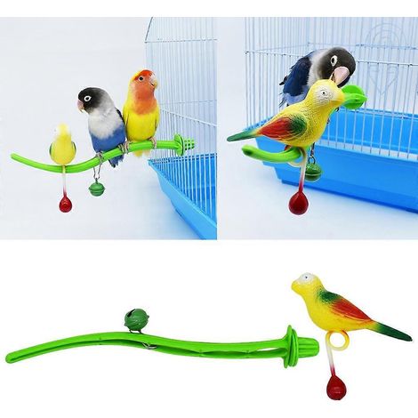 Support d'entraînement pour perroquet avec balançoire, petite clochette et jouet léger pour cage à perroquet (1/4)