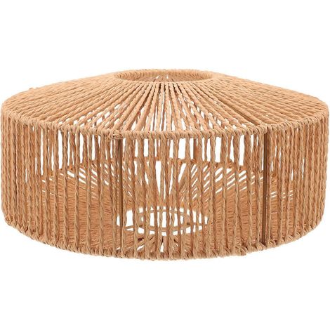Abat-jour vintage Gatuida en corde de papier tissée 95x300x145 mm abat-jour rustique fait main pour suspension de salle à manger (1/5)