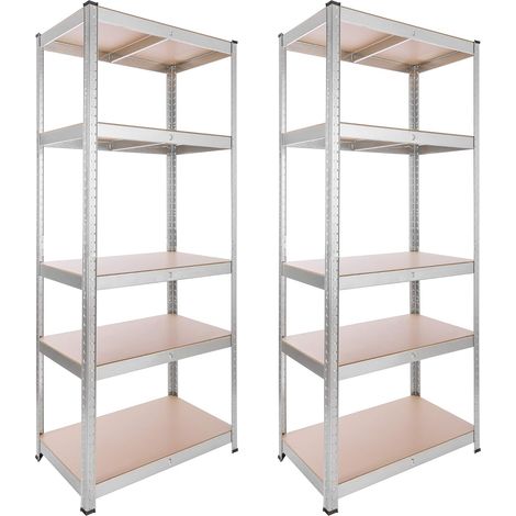 Arebos – Étagère de stockage lourde 180x75x45 cm – Charge 875 kg – 5 niveaux réglables – Métal galvanisé – Montage sans outils (1/5)