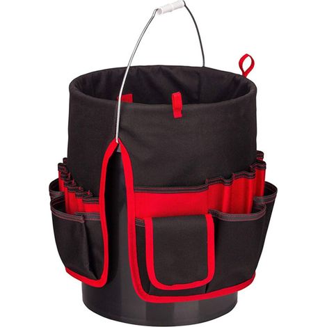 SABIR Sac à outils de jardin, sac seau en tissu Oxford, sac pour matériel de pêche, sac à outils seau (1/5)