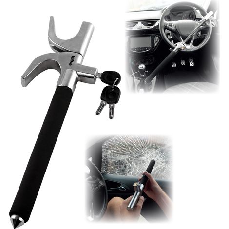 HILKA STEERING WHEEL LOCK UNIVERSAL HEAVY DUTY HIGH SECURITY CROOK LOCK 83550422