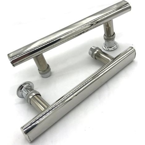 Poignée de porte de douche - Chromée - 14,5 cm - 145 mm entre les trous (1/5)