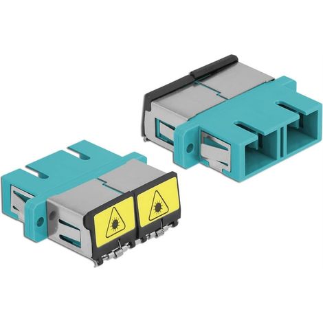 DELOCK COUPLEUR LWL SC DUPLEX FEMELLE VERS SC DUPLEX FEMELLE MULTIMODE AQUA 86895
