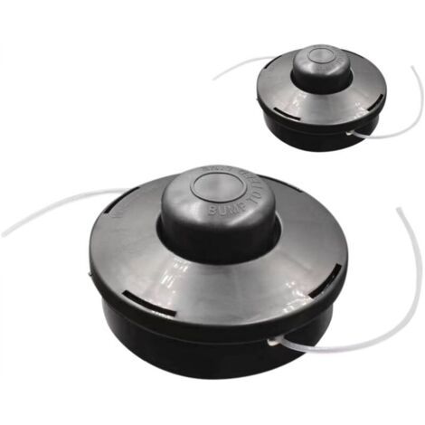 Lot de 2 têtes de rechange universelles pour débroussailleuse à essence à double ligne M10 x 1,25 (noir) (1/5)