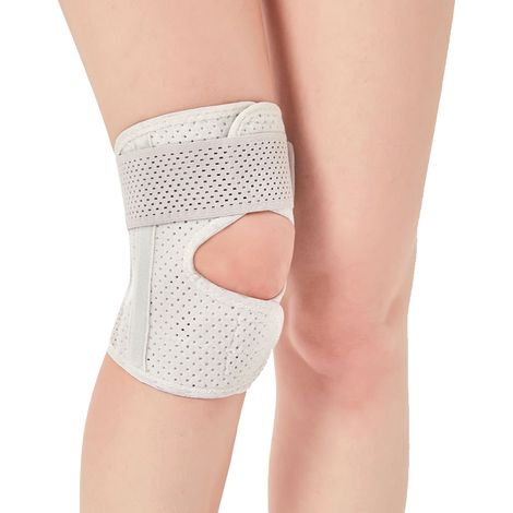 Genouillere - Avec Barres De Stabilisation Laterales - Pour Douleur Au Genou Arthrite Tendinite Lésion Du Ménisque - Réglable Respirant - 1 Pièce (1/5)