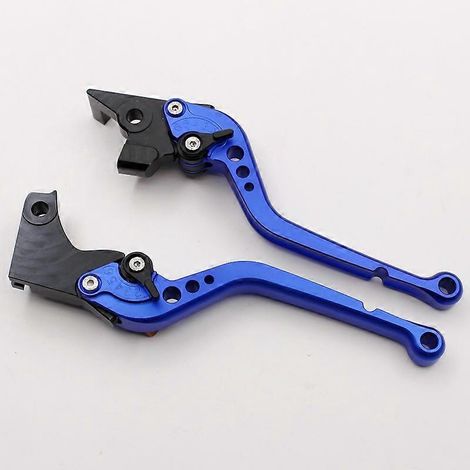 Applicable aux BMW BMW G310R 17-23, guidon modifié en alliage d'aluminium, levier de frein, klaxon et embrayage (levier bleu à poignée longue). (1/5)