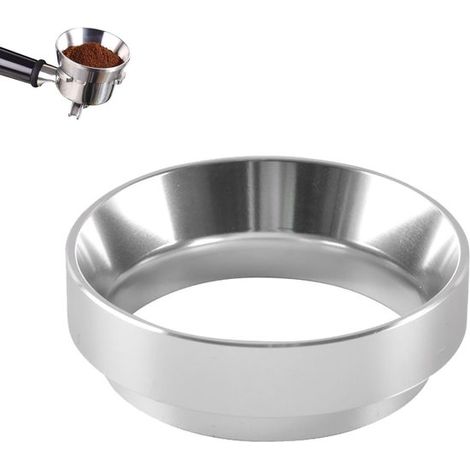 Entonnoir doseur magnétique pour expresso de 58 mm avec quatre billes magnétiques pour empêcher le marc de café de s'éparpiller. Accessoire café D (1/5)