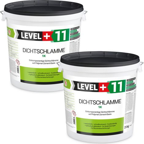 LEVEL+ Dichtschlämme 1K Trockener Keller Abdichtung L+11 - 50KG