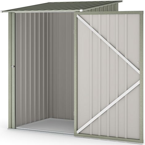 Geräteschuppen aus verzinktem Stahl mit Flügeltür, 100 x 104 x 160 cm, silber