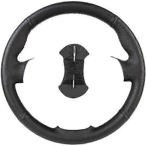 Leather Car Steering Wheel Cover For Toyota Prado 120 2004-2009 Land Cruiser 1995-2007 Tacoma Hilux Volant 2005 2006( Black) (1/5)