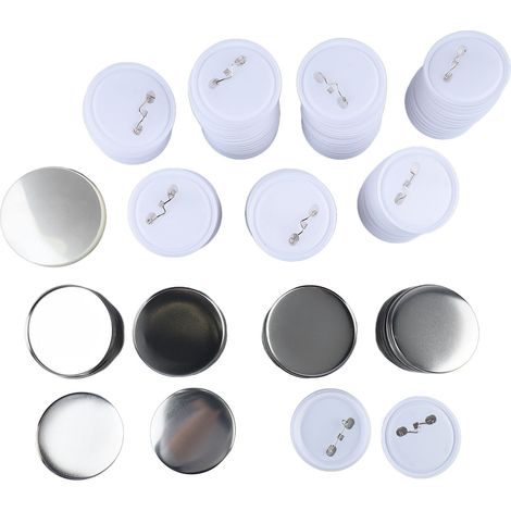 100 Pièces Supports de Badge 2,3 po Base en Métal Étain et Plastique pour Création DIY et Fabrication de Boutons (1/5)