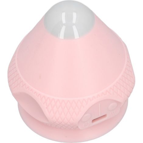 Suction cup-mounted massage ball, wall-mounted tool, vibrating heated back massager for trigger point, deep tissue neck, and pink fascia relaxation (1/5)
