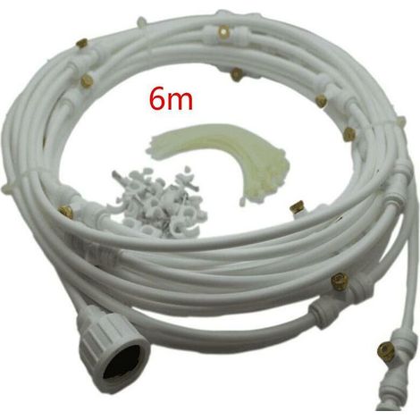 6m Jardin Eau du Robinet Basse Pression Spray Set Système d’Atomisation Patio Refroidissement Brumisation Serre Arrosage Kit d’Irrigation (1/5)
