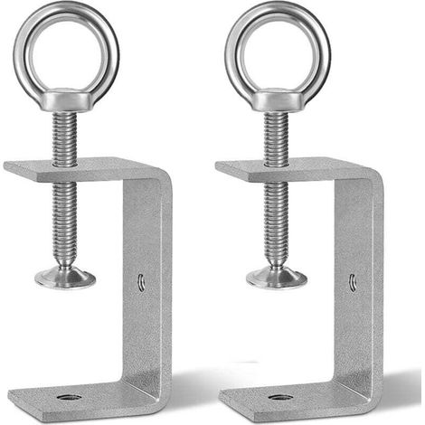 2-Piece 75mm Stainless Steel C-Clamps, Adjustable C-Pliers for Welding, Carpentry, and Home Assembly, Clamping Range 35-68mm (1/4)