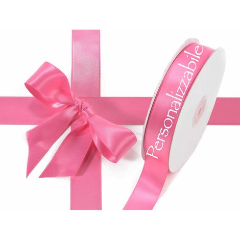 Nastro personalizzato doppio raso rosa shocking 25 mm, set da 500 pezzi, mm 25 H