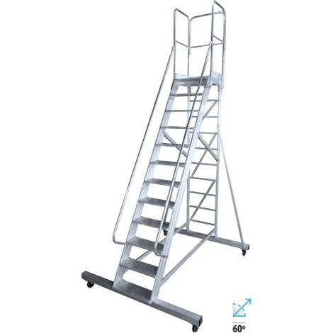 Escalera KTL BIG MAX de plataforma móbil 60 grado