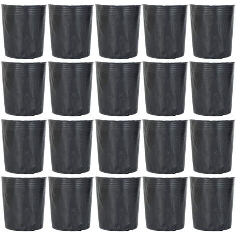 Lot de 100 pots de pépinière en plastique dégradables –5 tailles 6,5 à 20 cm –Légers et réutilisables –Pour semis et boutures - 100Pcs (1/5)