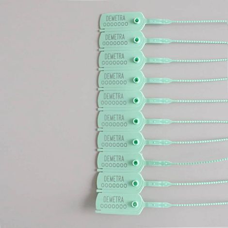 Sigilli di sicurezza in plastica regolabile con poca resistenza sulla trazione (inferiore a 4kN) Numero Pezzi - 100 Sigilli