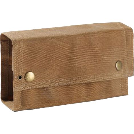 Faltbarer Gewürzbeutel aus khakifarbenem Canvas, 9 Fächer, ideal für Camping, Grillabende und Picknicks.