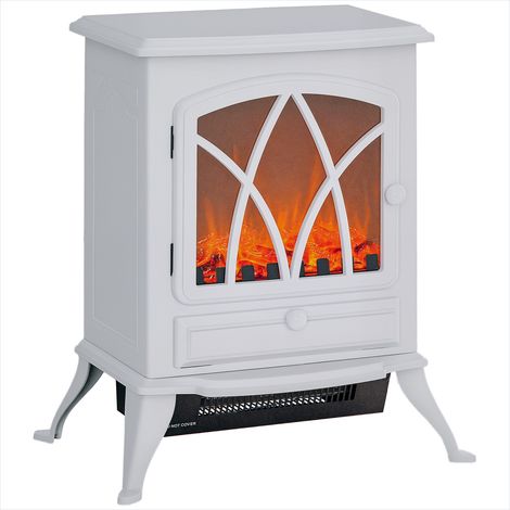 Cheminée électrique Poêle électrique blanc 45 cm avec effet (1/5)
