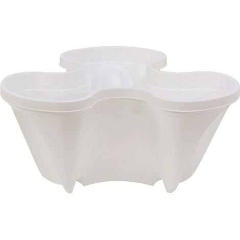 Maceta vertical apilable – Diseño 3D de 3 hojas – Maceta para fresas/verduras – Blanca – Material PP (1/5)
