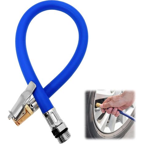 Uyau de Gonflage de Pneu Universel 39cm, Tuyau Gonflage Pneu, Tuyau Gonflage Raccord Fileté 5", Tuyau de Gonflage de Pneu, Rallonge Tuyau Gonfleur, Embout de Gonflage Pneu, Embout de Gonflage (1/5)