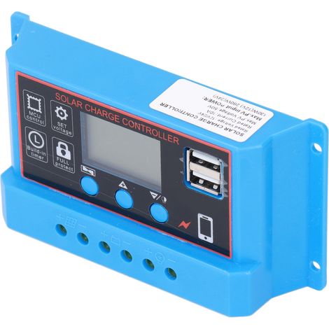 Solarmodul-Laderegler mit LCD-Anzeige, PWM-Photovoltaik-Laderegler, 12 V, 24 V, 10 A (1/5)