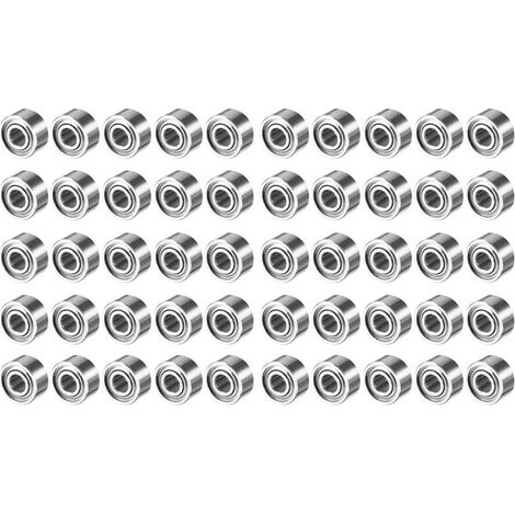 Geeignet für Miniatur-Radiallager metrisch, metallgeschirmt, abgedichtet, Modell: MR52-ZZ, 2x5x2,5 mm, 50 Stück.