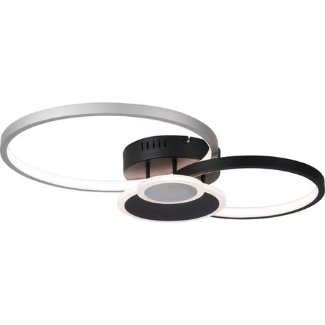 Plafoniera lampada da soffitto camera da letto lampada anello design luce nera L 58 cm (1/5)