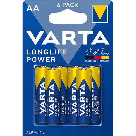 Pila alkalina longlife power aa - lr06 Varta blíster 6 unid ø14.5x50.5mm (1/2)