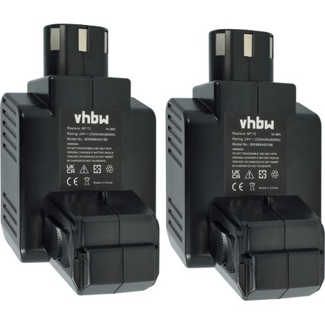 vhbw 2x Akku kompatibel mit Hilti TE 5 A Werkzeug (2500 mAh, NiMH, 24 V)