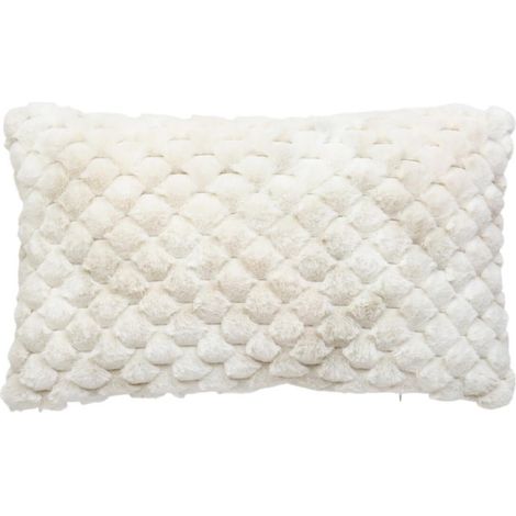 Coussin Imitation Fourrure "Adriel" 38x58cm Beige (1/5)