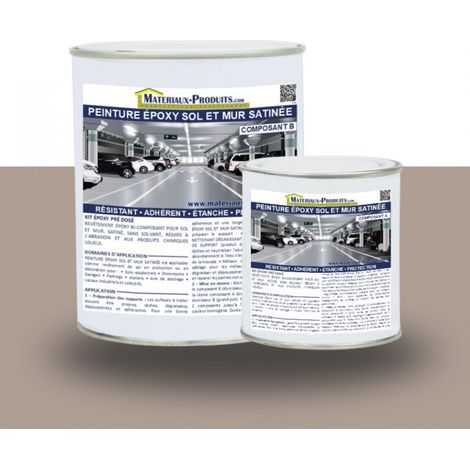 Peinture Epoxy Sol et Mur satinée - 1 Kg Taupe - MATPRO (1/5)