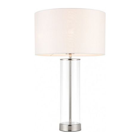 Endon Lessina - Lampe de table blanche, nickel poli, E27 (1/4)