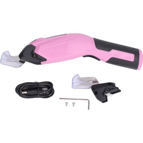Ciseaux électriques sans fil, recharge USB, manche ergonomique en alliage d'aluminium, idéal pour couper cuir, tissu et plastique. (1/5)