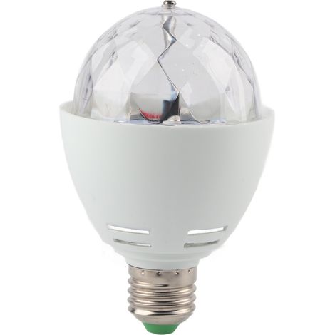 Ampoule LED E27 3W Rotative RGB Lumière Colorée pour Fête Disco DJ (1/5)