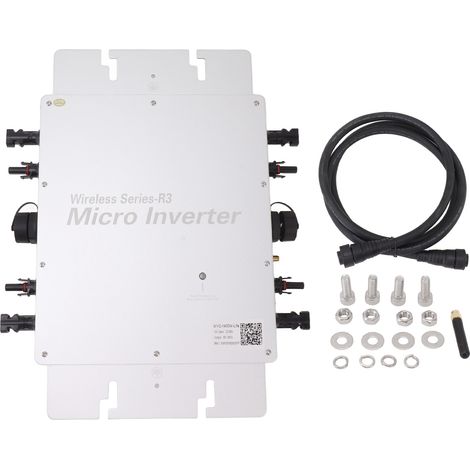 WVC Micro-onduleur 1400W IP65 Protection de Circuit AC 100-240V Onduleur Solaire DC vers AC Étanche (1/5)