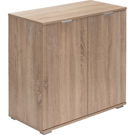 CASARIA® Alba Sideboard Cabinet Cupboard Bookcase Storage Unit Chest of Drawers Oak Effect or White DB111 - Oak (1/5)