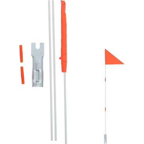 Reflektierende Fahrrad Sicherheitsflagge mit Glasfaserstab (1/5)